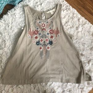 Francesca’s Boho Suede-Like Tank Top